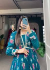 Firoji Colour Georgette With Floral Print Gown Wholesale Clothing Distributors In India YNF5029